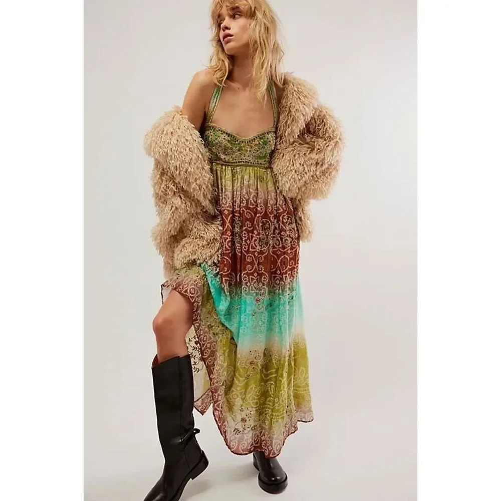Free People Multicolor Maxi Dress